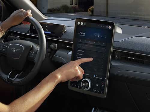 2023 Ford Mustang Mach-E view of usage of touchscreen display
