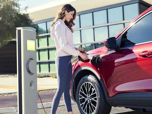 2023 Ford Escape Plug-in Hybrid at a charging station