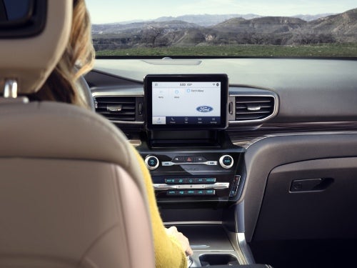 2024 Ford Explorer view of touchscreen displaying the Ford+Alexa app
